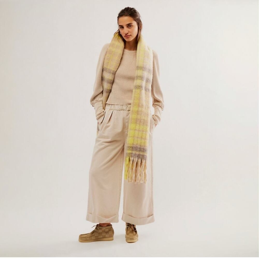 Free People After Love Cuff Tan Baggy Pants - Size L